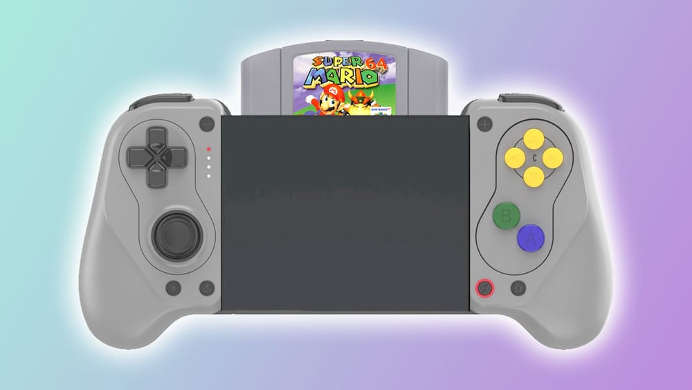 A mockup of what a Hyperkin N64 handheld could look like using the X5Alteron design