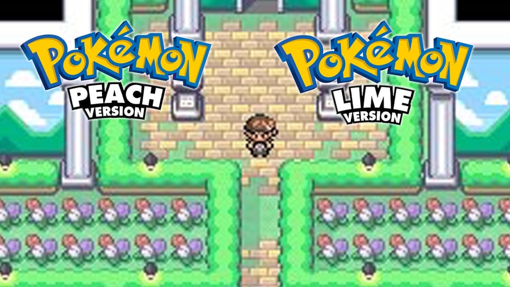 Gameplay from Pokémon Peach & Lime with logos