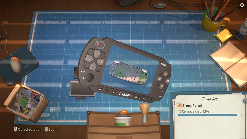 The screen of a PSP in a new game