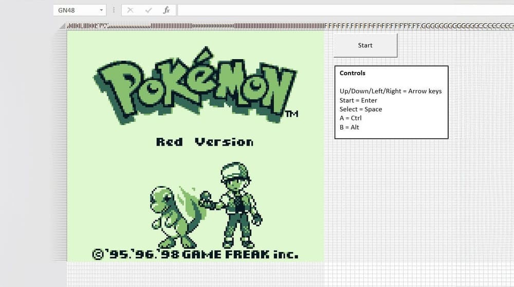This Game Boy Emulator Runs Through Microsoft Excel For Covert Worktime Gaming post feature image