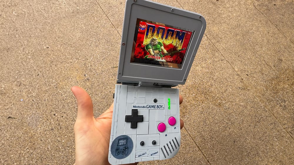 LEGO GBA SP playing DOOM
