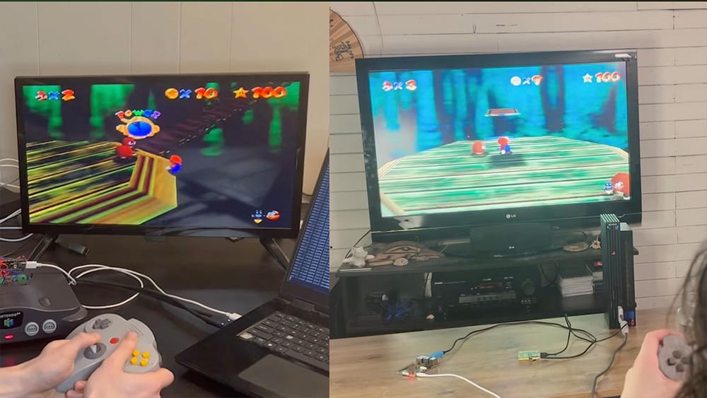 SM64 running on PS2 and N64