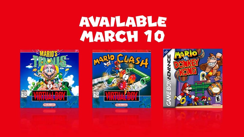 Three new Mario games coming to Nintendo Switch Online for Virtual Boy and Game Boy Advance