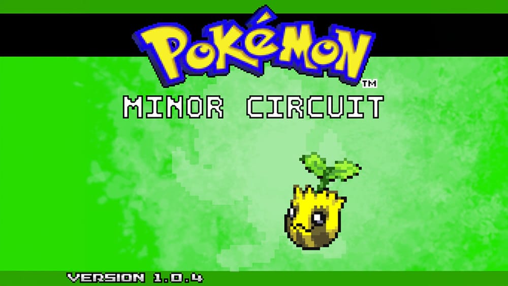 Sunkern Pokémon on a green background