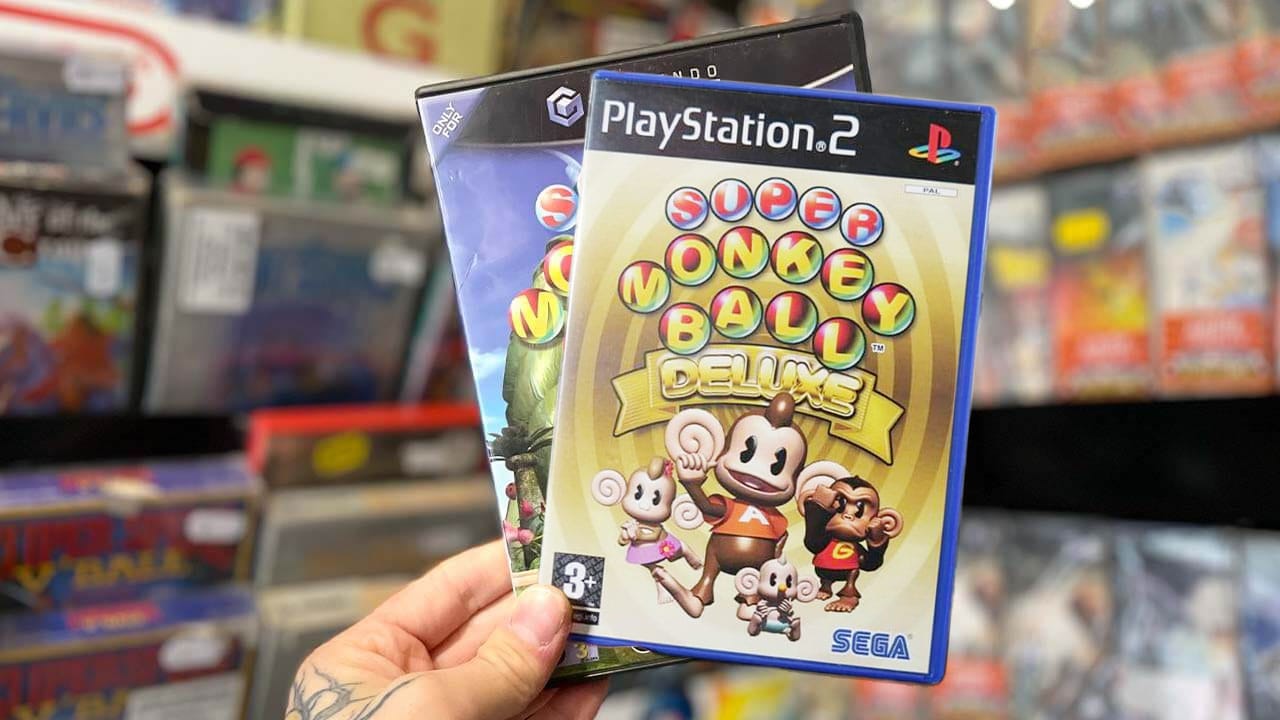 An image of two super monkey ball game cases