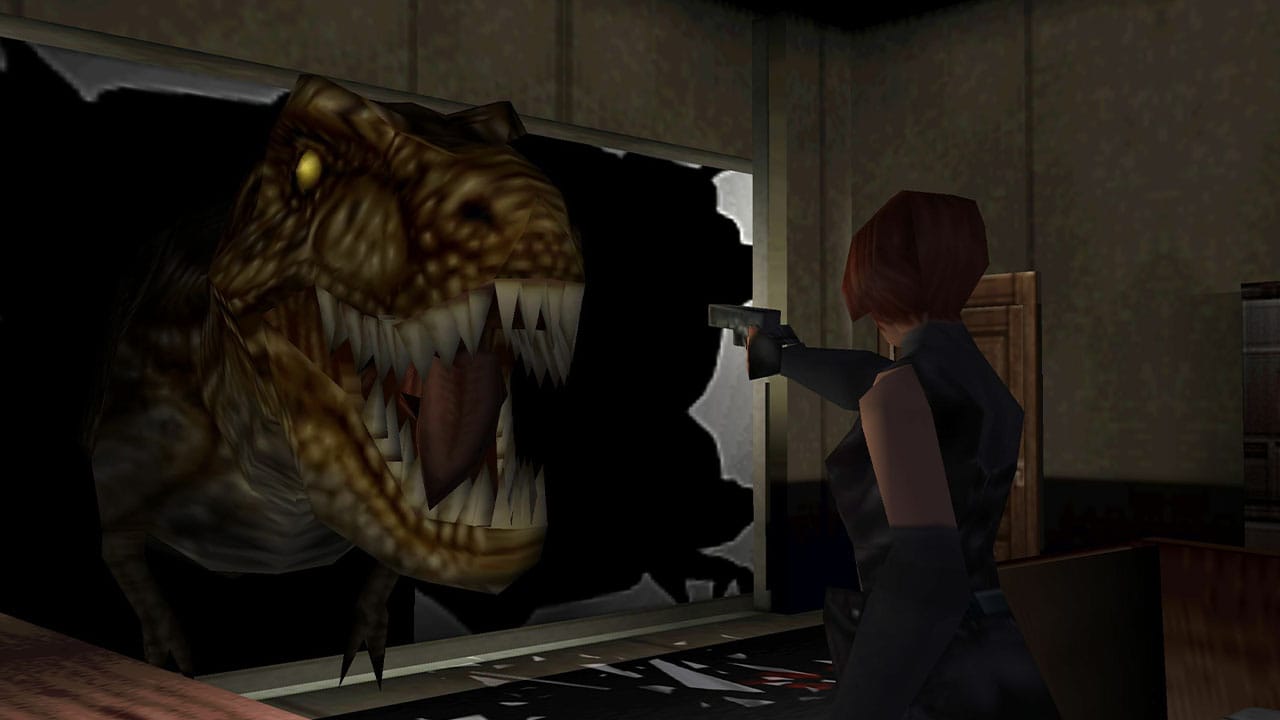 A gameplay still from Dino Crisis 