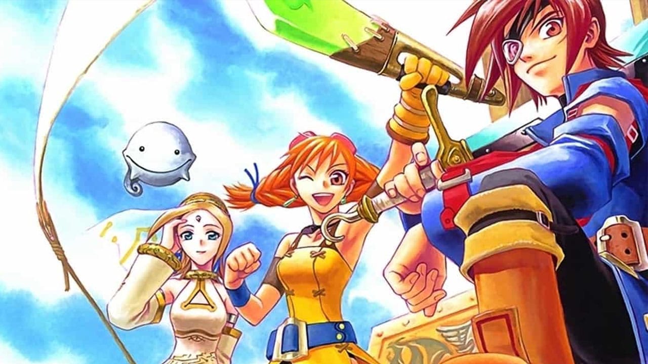 Characters from Skies of Arcadia looking happy