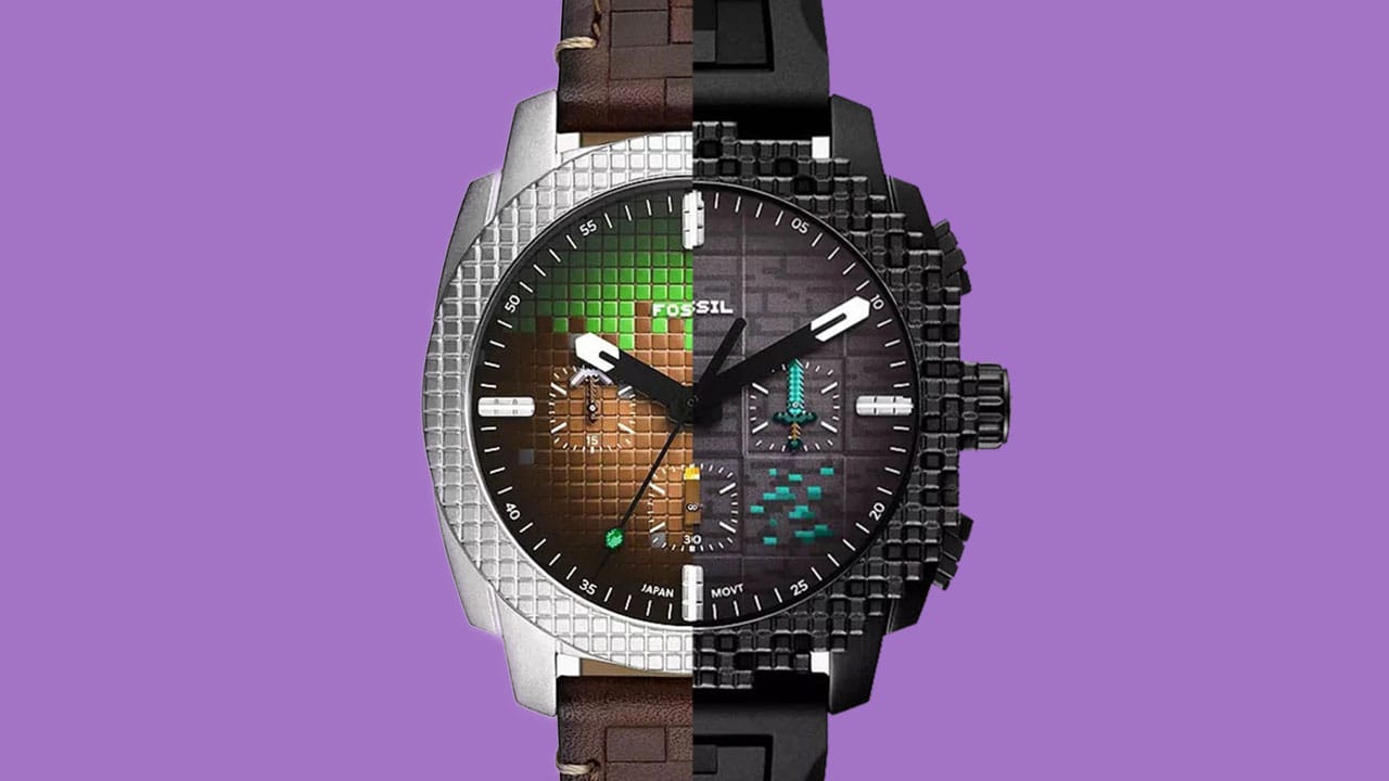 Minecraft X Fossil Team Up For New Gaming Watch Range