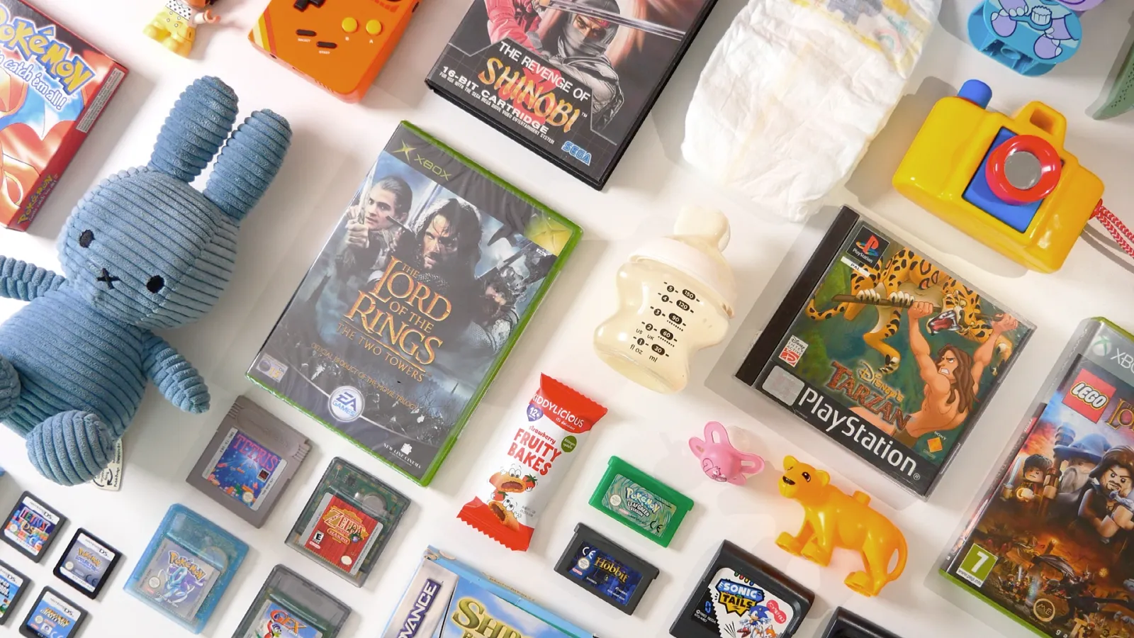 Toys and games on Brandon's desk