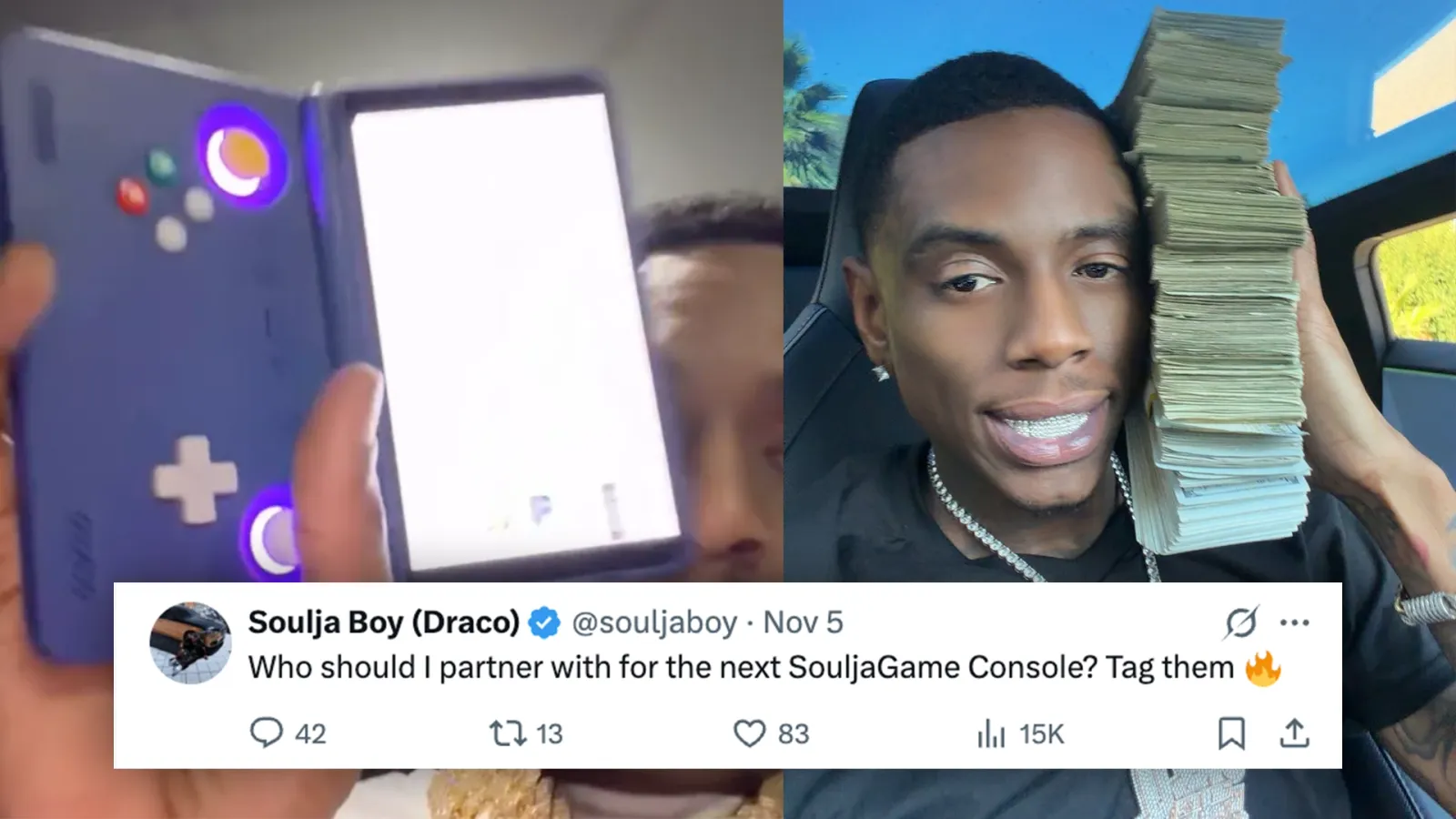 SouljaBoy Removes Retroid's Handheld From His Store & Wants To Collab With Someone Else post image