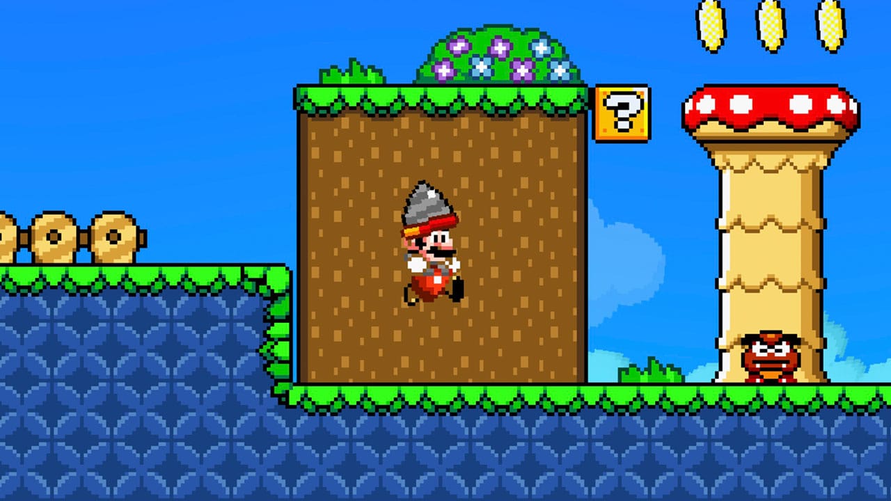 Drill Mario in the Super Mario Bros Wonder Demake