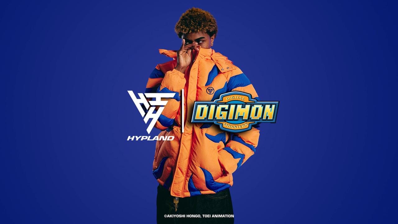 Hypland and Digimon Adventure collaboration with an orange coat