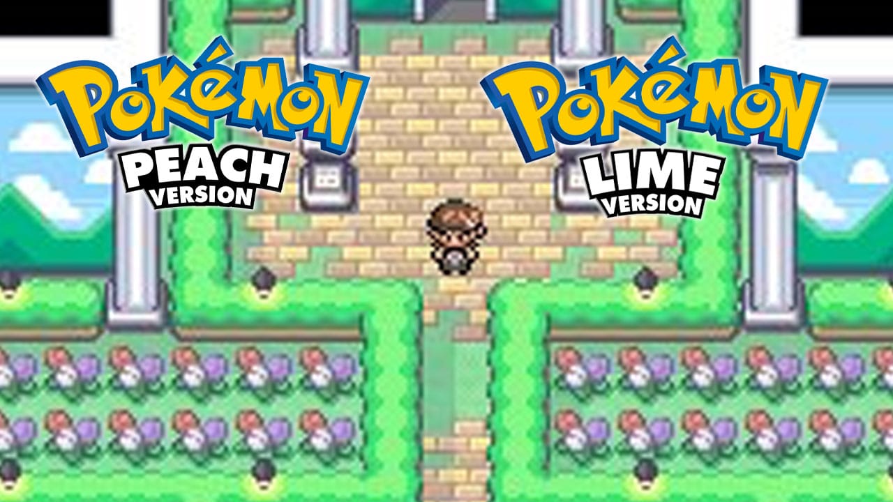 Gameplay from Pokémon Peach & Lime with logos