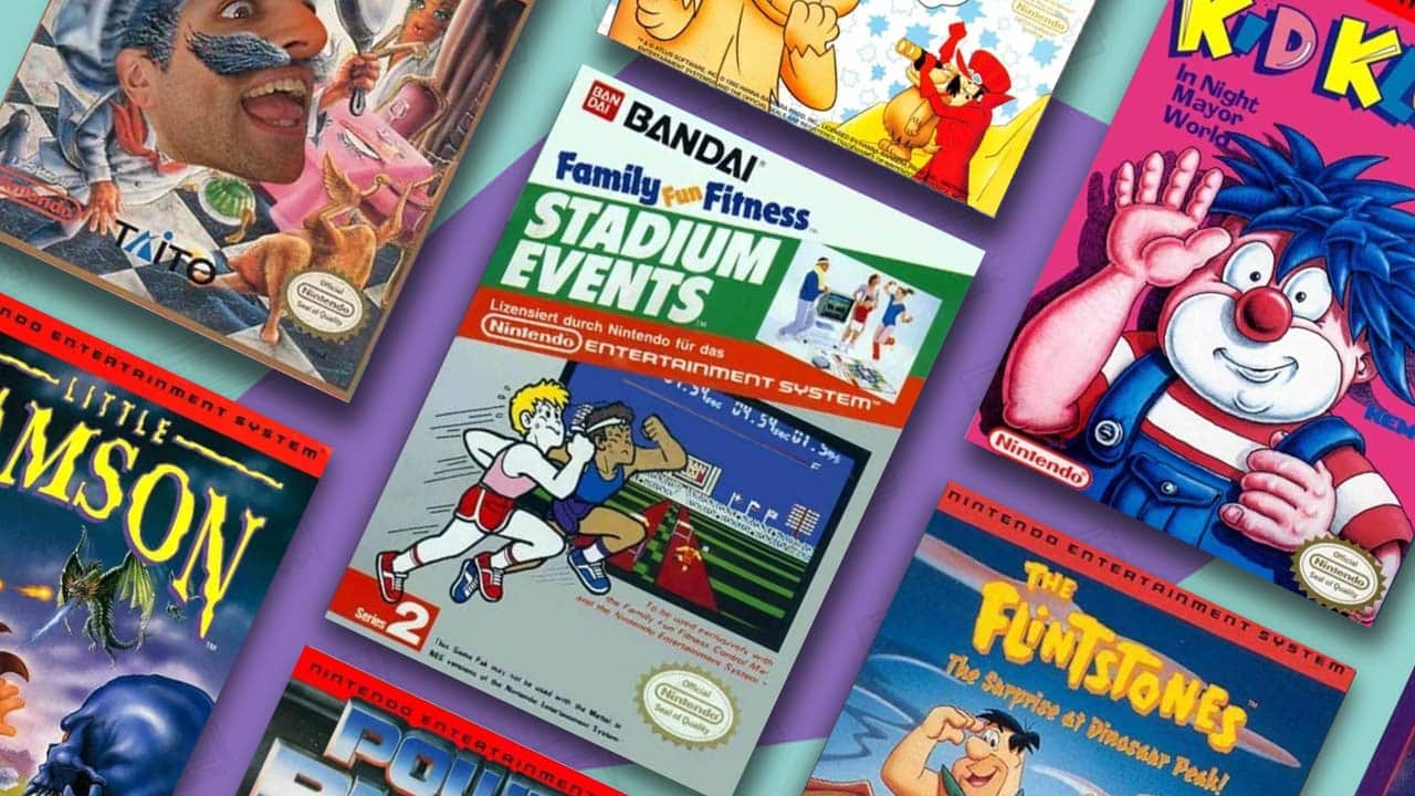 a selection of rare nes games on the Retro Dodo background