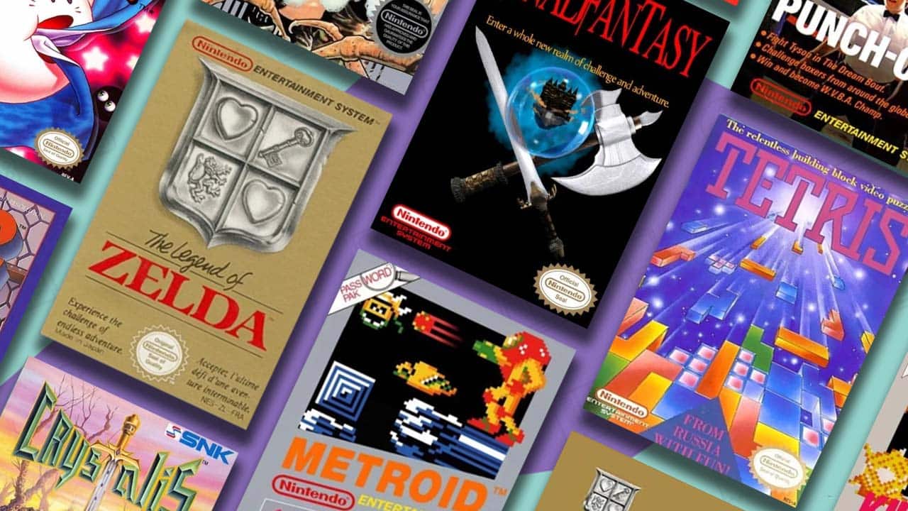 Nes game covers placed on the Retro Dodo background