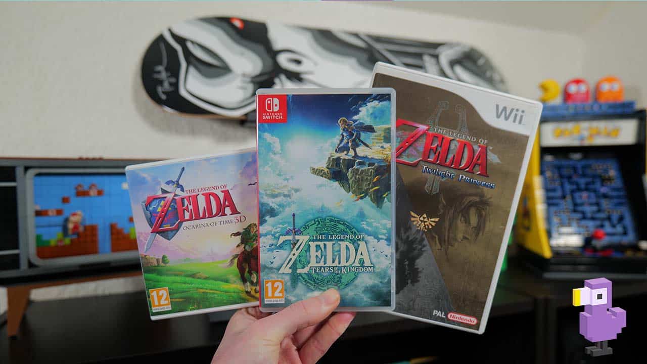 Ocarina of time, Tears of the Kingdom, & Twilight Princess game cases