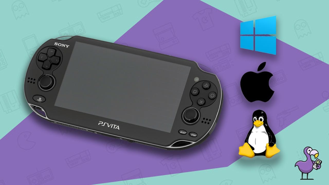 A PS Vita next to some operating system symbols