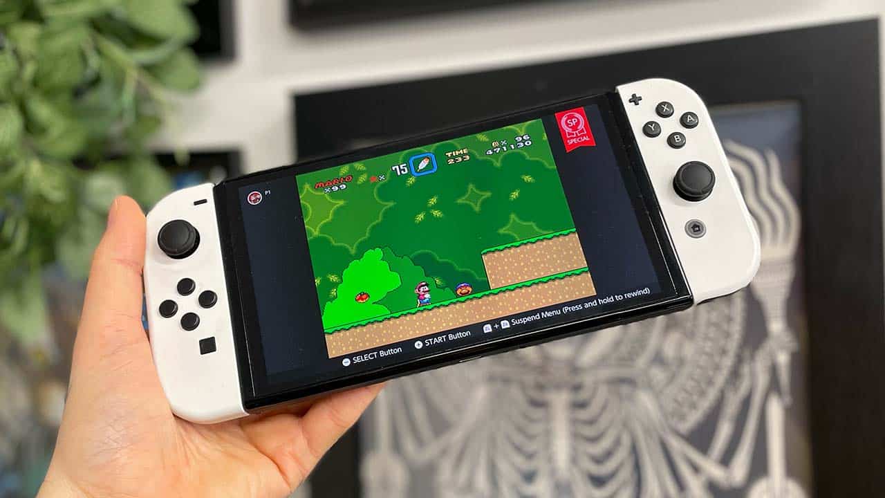 Super Mario World playing on Seb's Switch