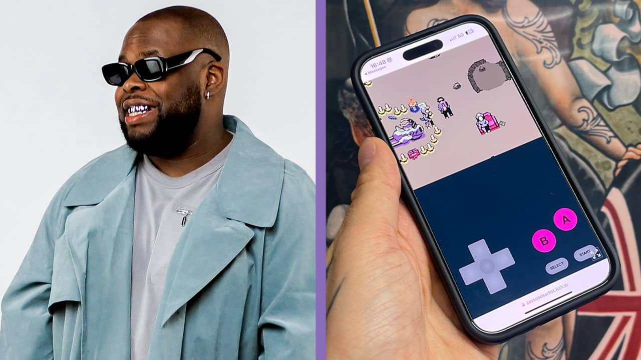 Casscade (left) and his game boy game on seb's phone (right)