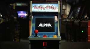 A picture of the Evercade Alpha Bartop Arcade