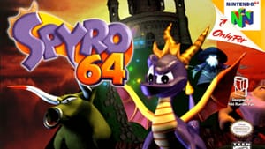 A mockup of Spyro the Dragon as an N64 game in Spyro 64