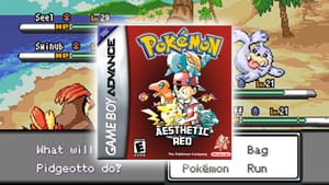 Pokémon Aesthetic Red Gameplay and Game Cover