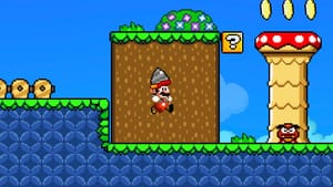 Drill Mario in the Super Mario Bros Wonder Demake