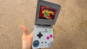 LEGO GBA SP playing DOOM