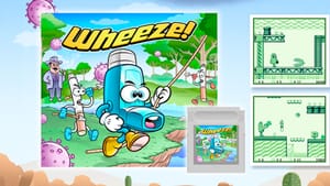 Marketing materials for Wheeze! Game Boy game