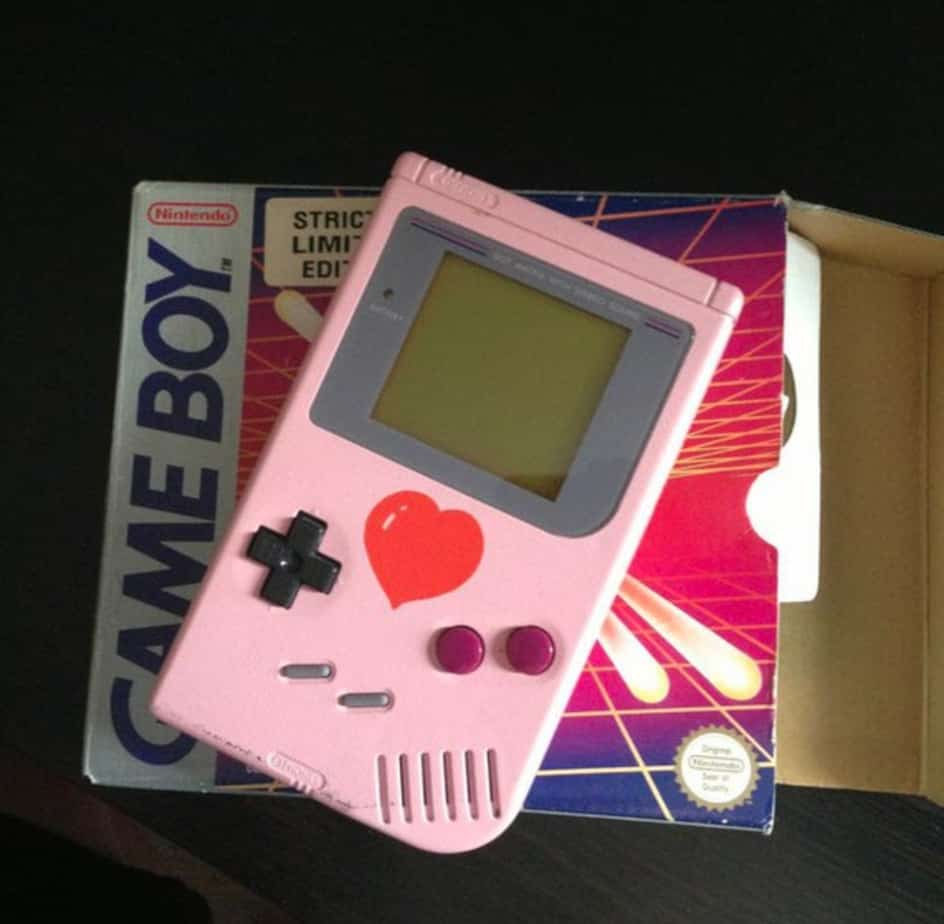 pink heart gameboy