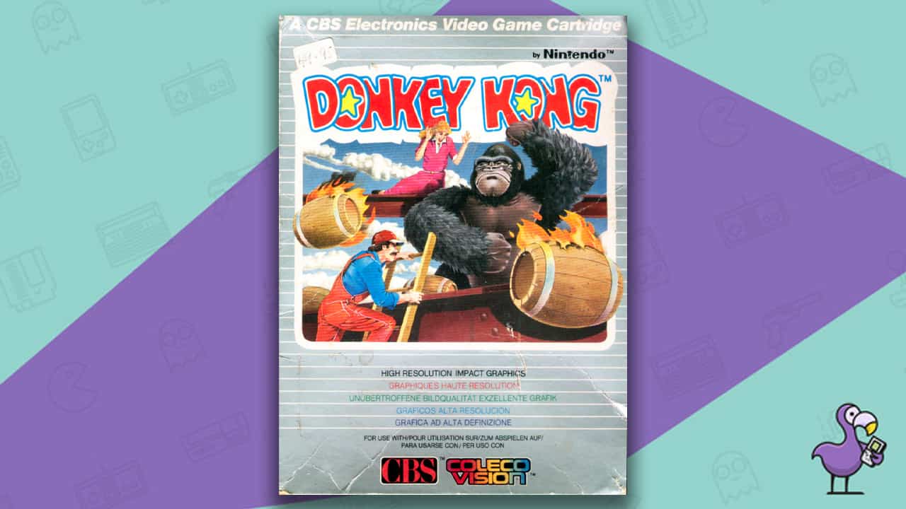 Best Colecovision Games - Donkey Kong Game Case Cover Art