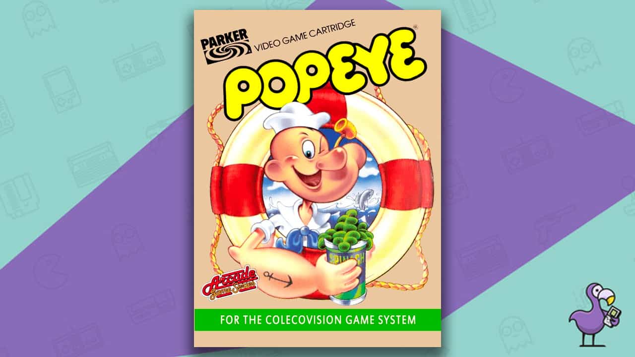 Best Colecovision Games - Popeye Game Case Cover Art