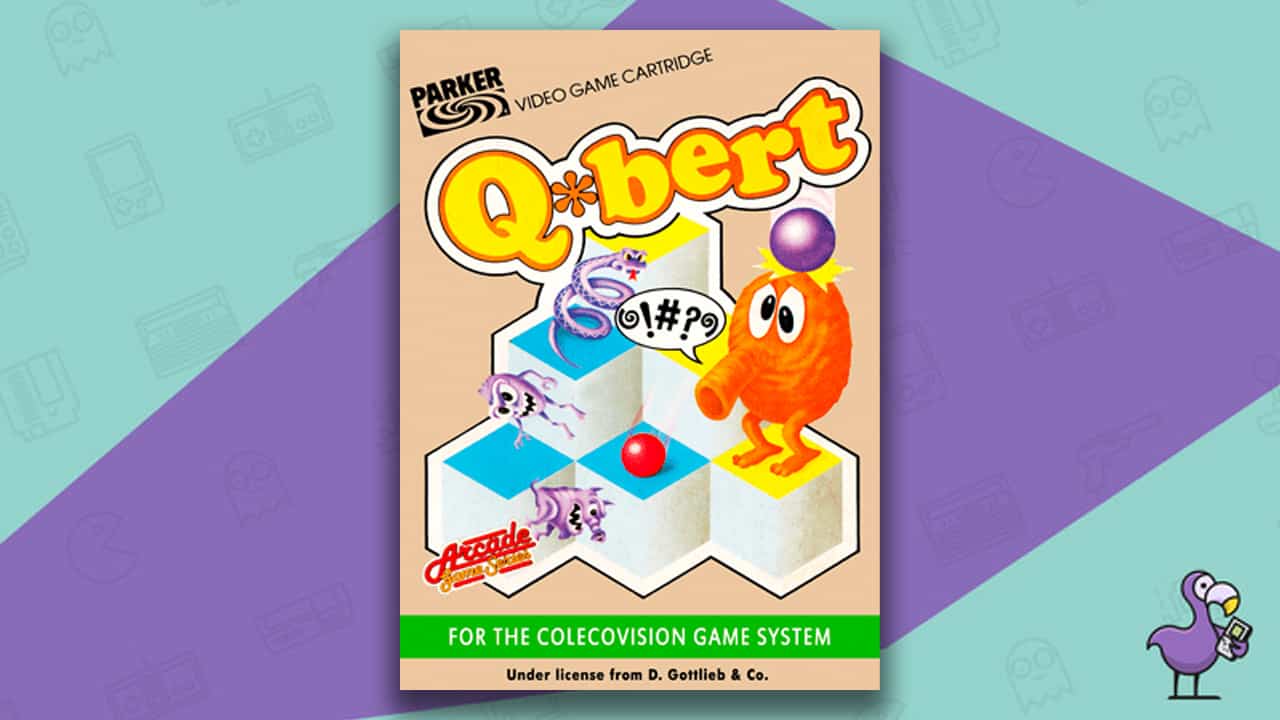 Best Colecovision Games - Q*Bert game case cover art