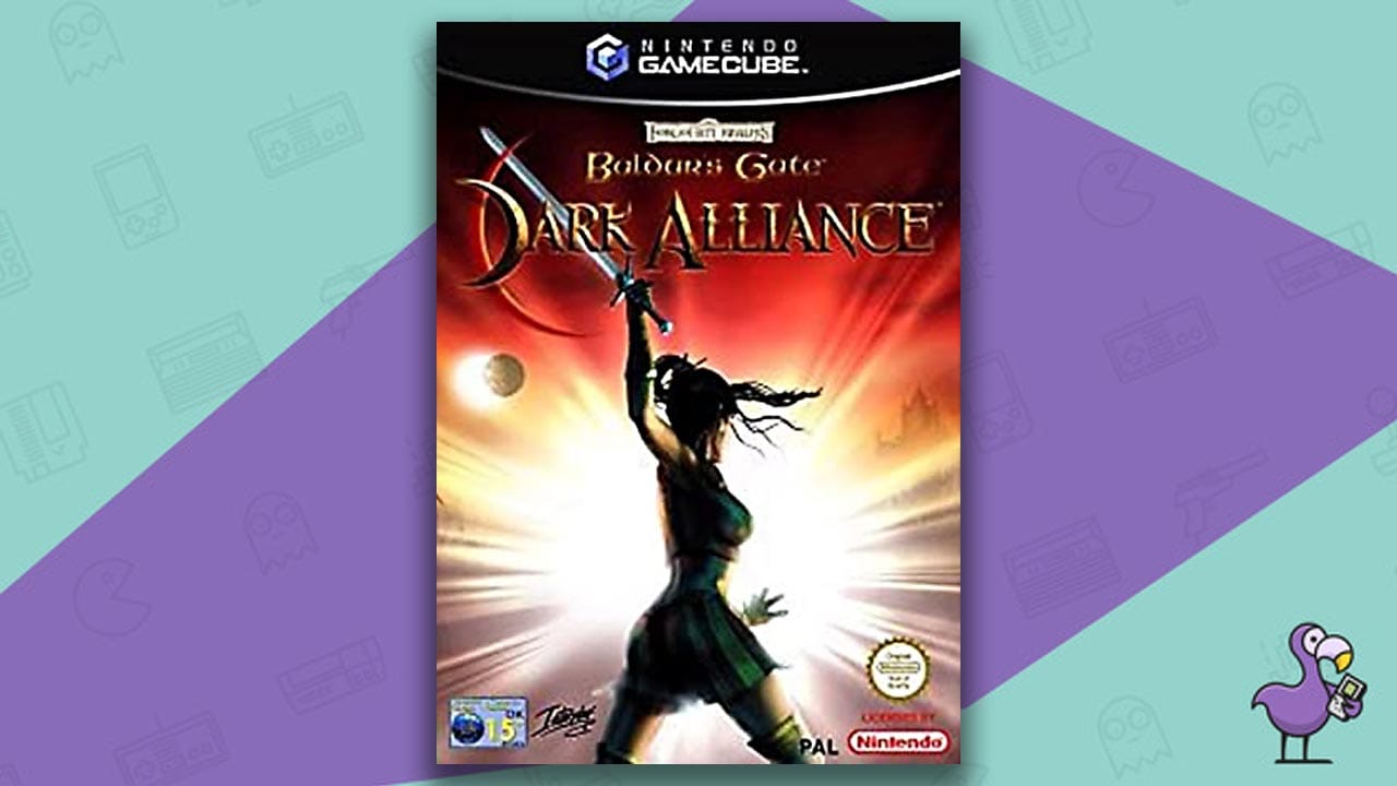 Game case for Baldur's Gate Dark Alliance on the Nintendo GameCube