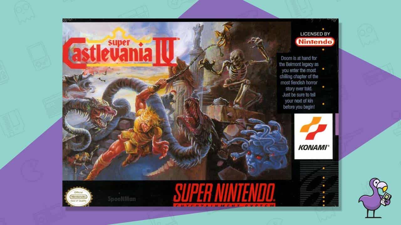 super castlevania 4 snes Game box