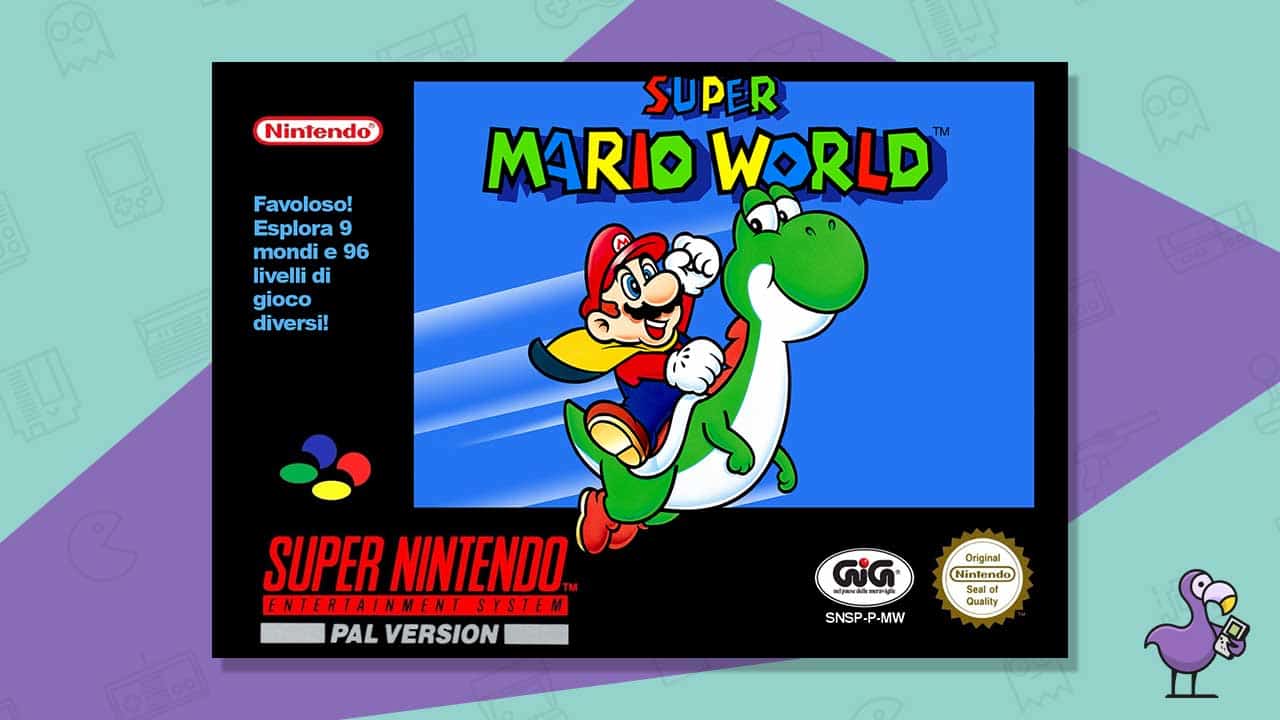 Best Yoshi Games - Super Mario World game case cover art