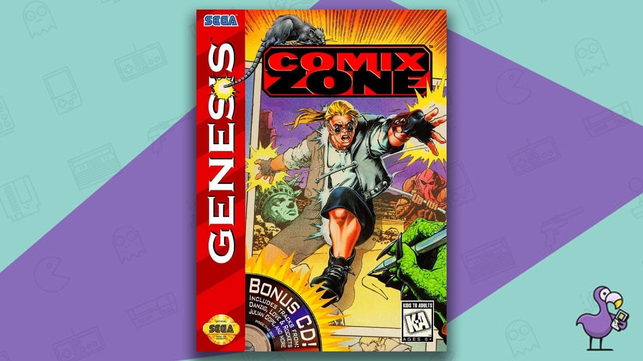 comix zone game case cover art genesis