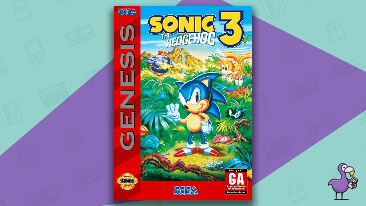 Sega Genesis Sonic the Hedgehog 3 game case cover art