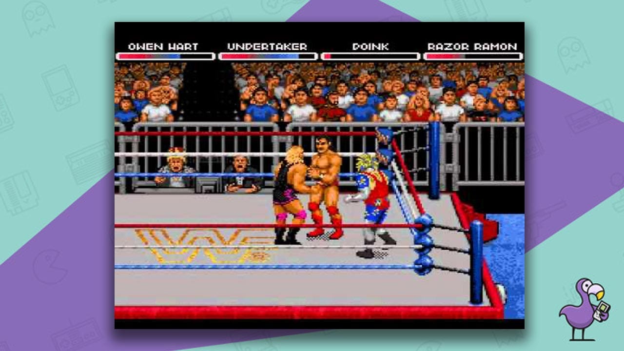 wwf raw sega mega drive gameplay