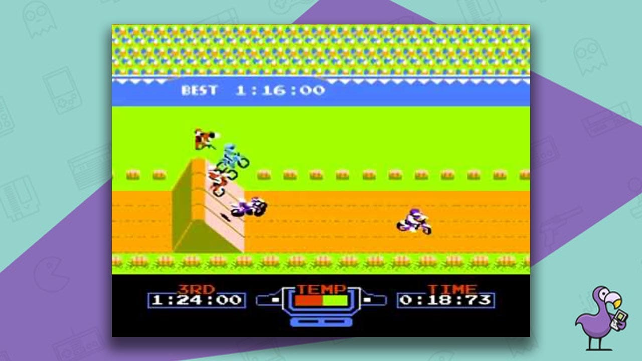 excite bike nes gameplay