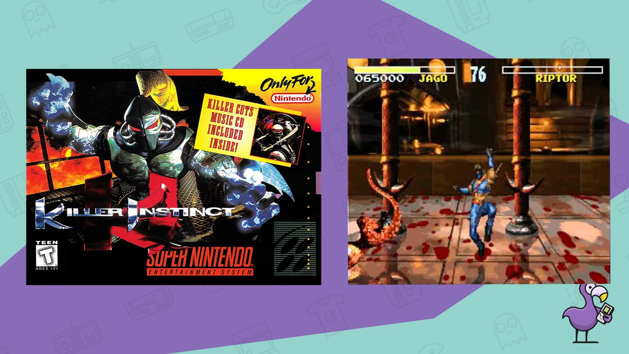 Game box and gameplay for killer instinct snes