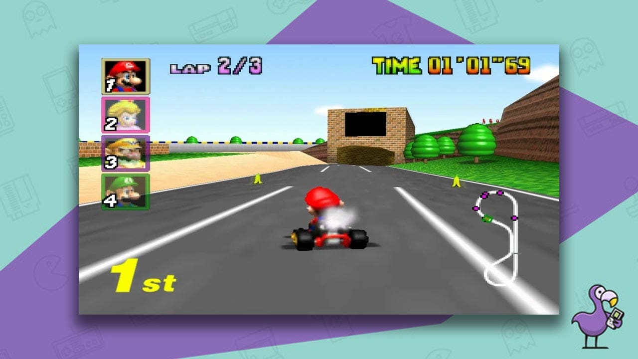 mari kart 64 gameplay