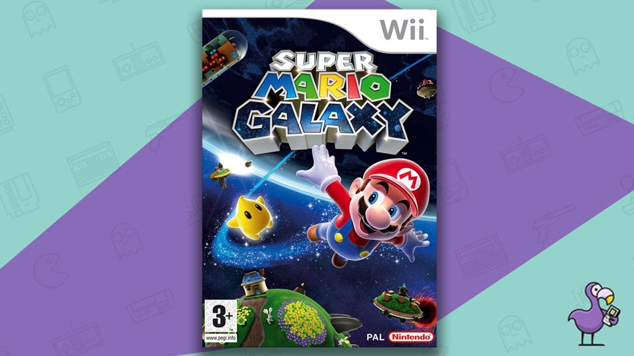 Rare Wii Games - Super Mario Galaxy game case 1st print cover art