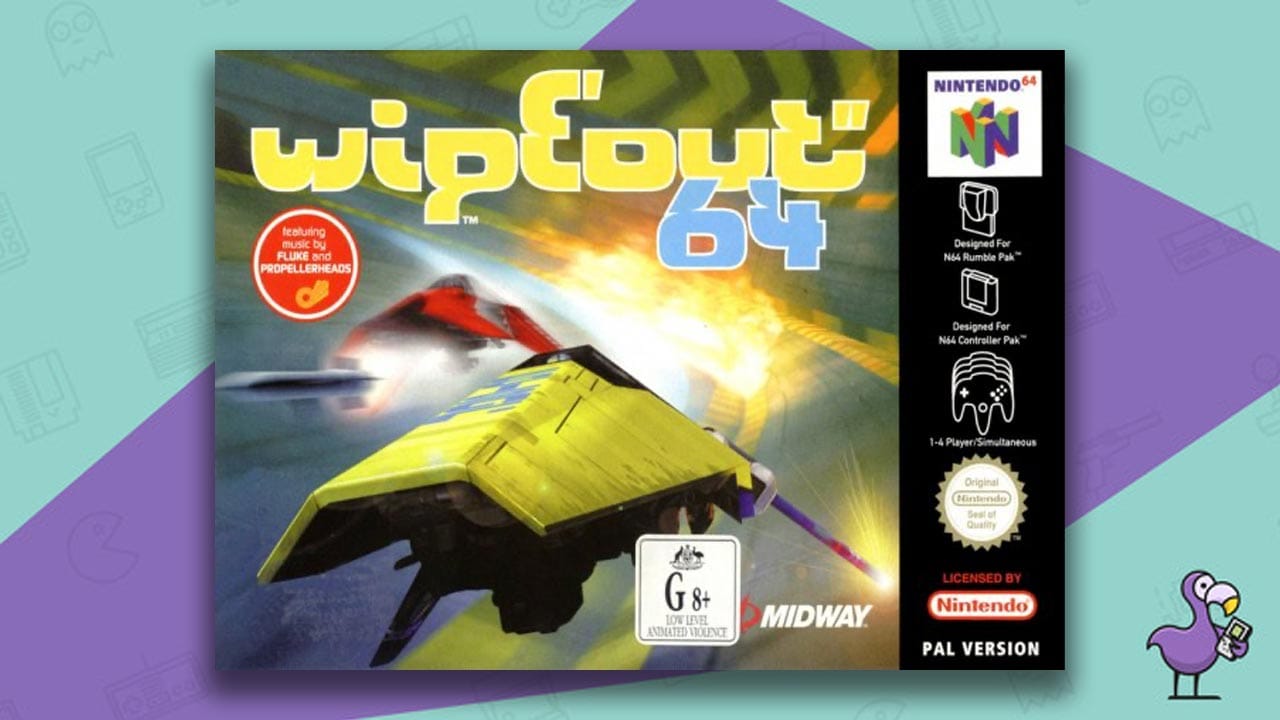 WipeOut 64 game case cover art