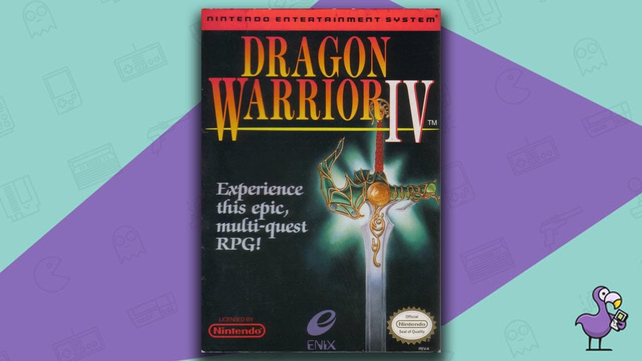 Dragon Warrior IV game case NES