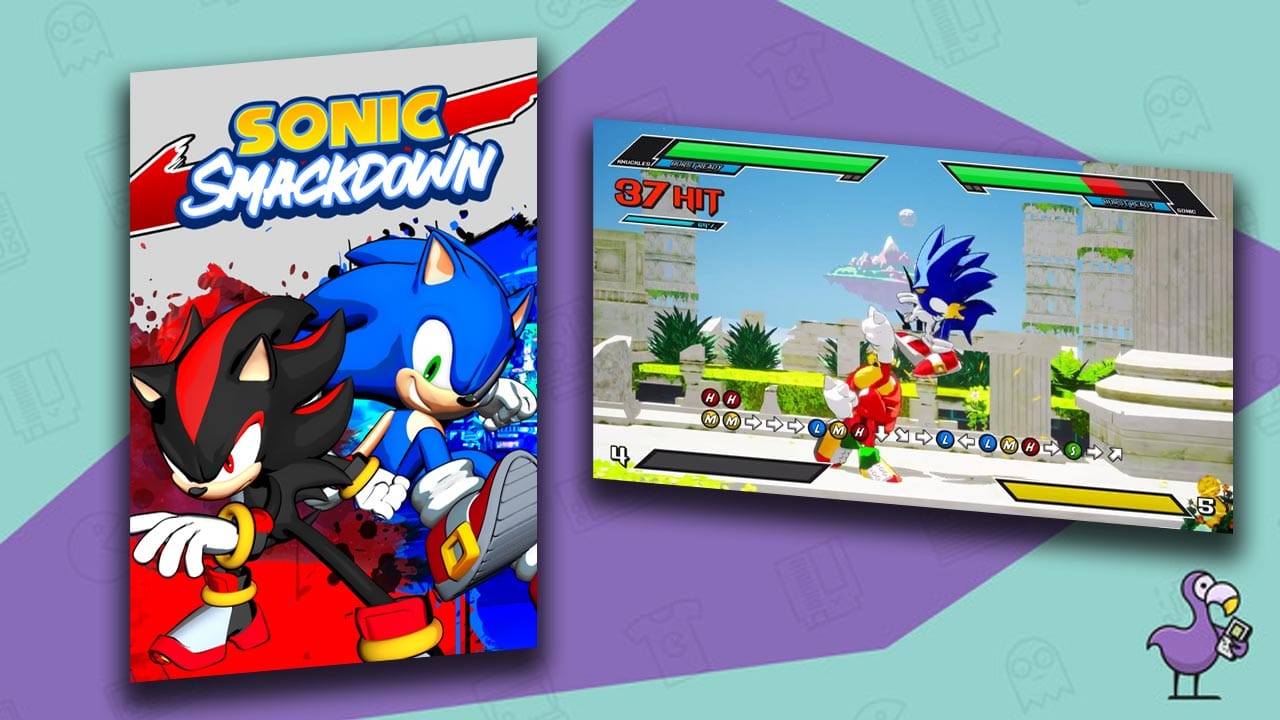 Sonic Smackdown cover and gameplay