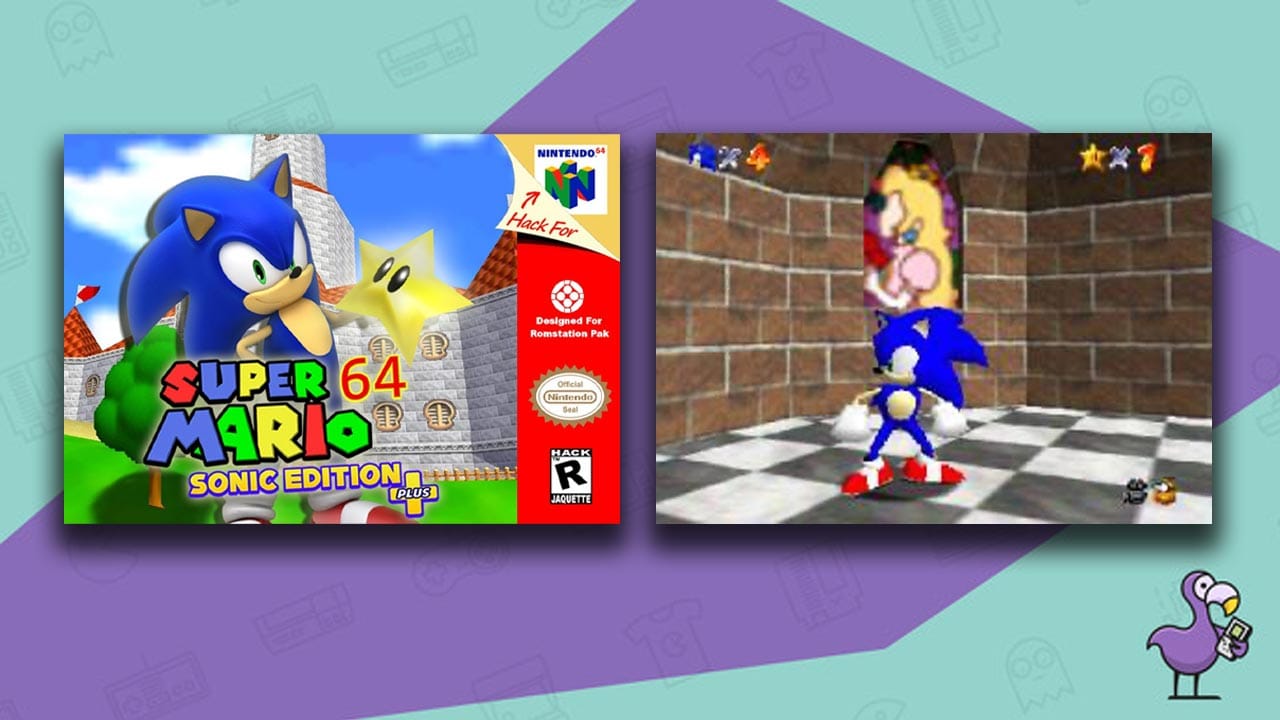 Super Mario 64: Sonic Edition gameplay and mod game case