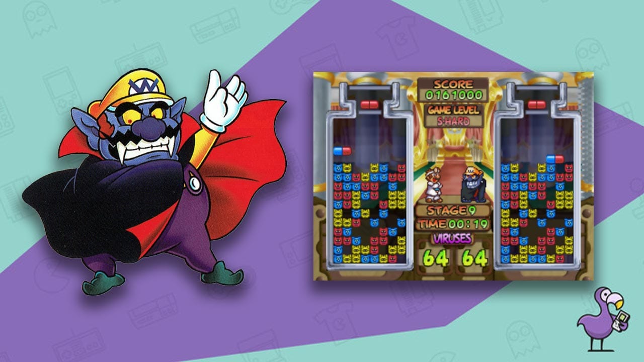  How to unlock characters in Dr Mario 64 - vampire Wario