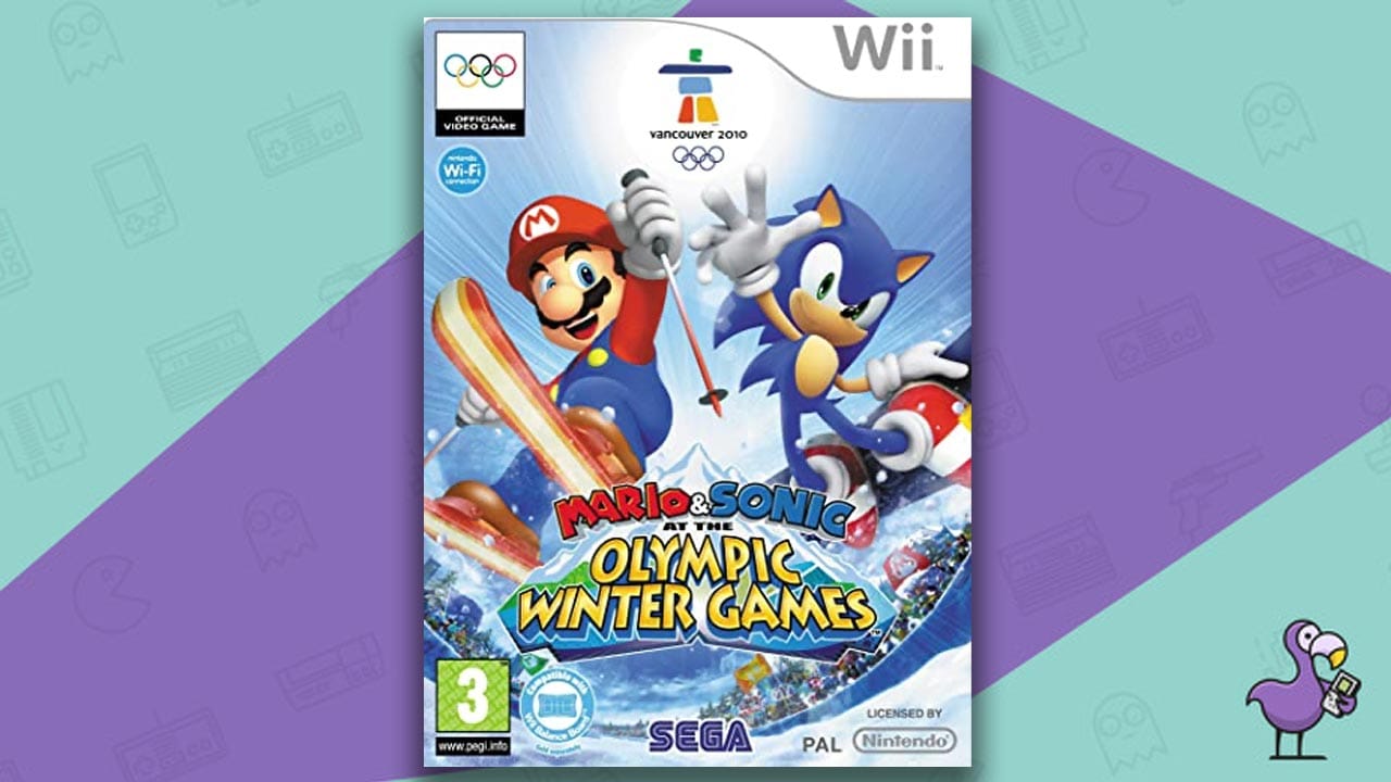 Mario and Sonic at the Winter Olympic Games game case Wii