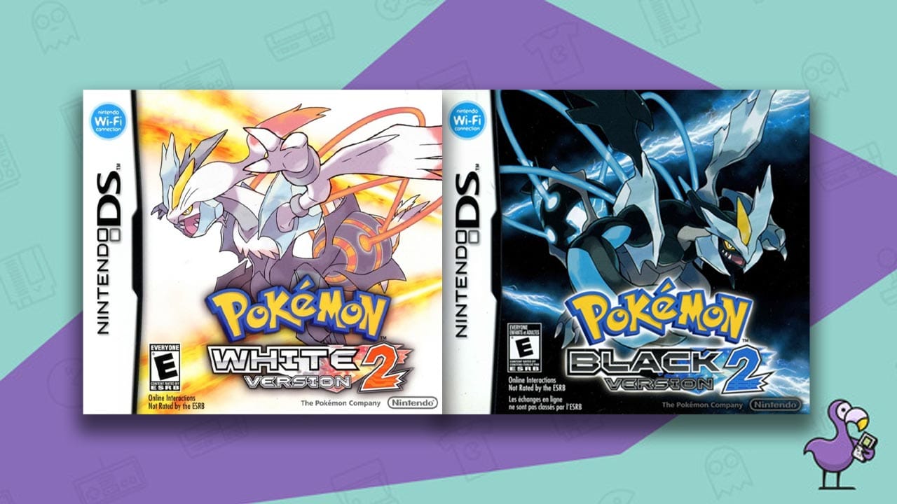 All Pokemon Games In Order - Pokemon Black 2 White 2 game cases